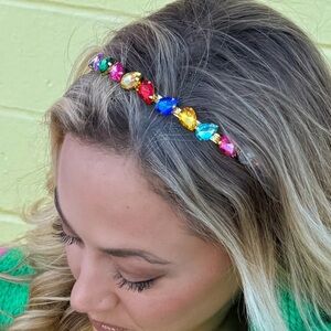 Gold Rainbow Gem Headband